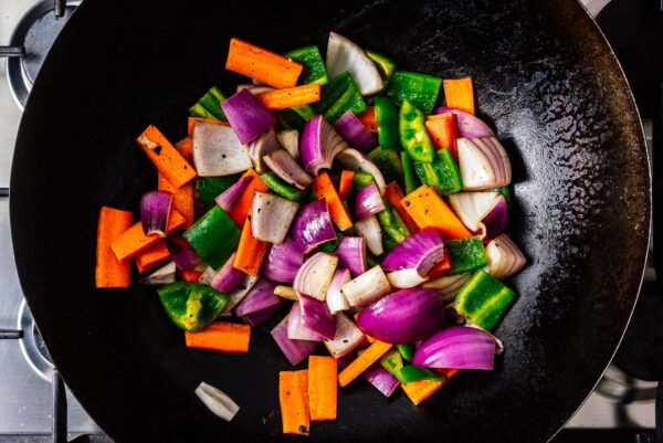 veggies in wok | www.iamafoodblog.com