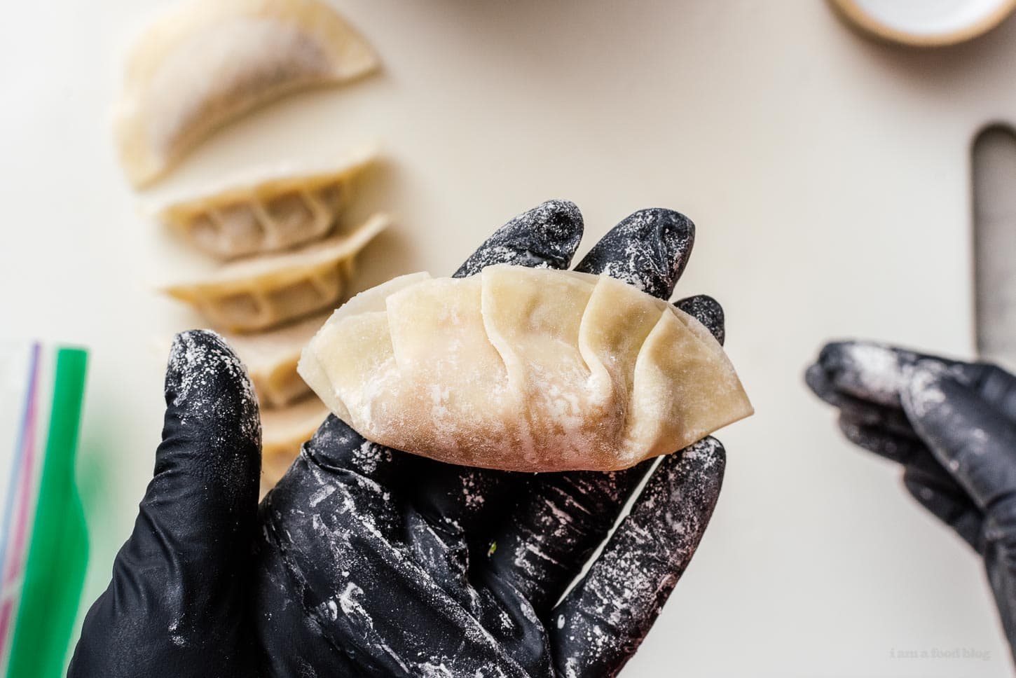 how to fold gyoza | www.iamafoodblog.com