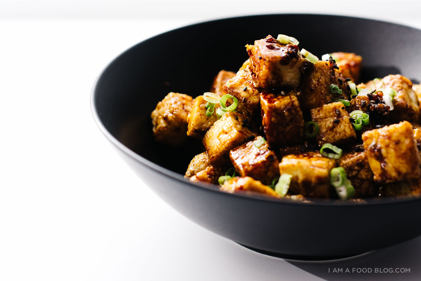 crispy oven baked honey garlic tofu bites