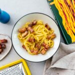 udon carbonara recipe | www.iamafoodblog.com